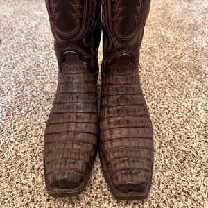 Lucchese Caiman boots, size 10, never been worn outside of the home.
